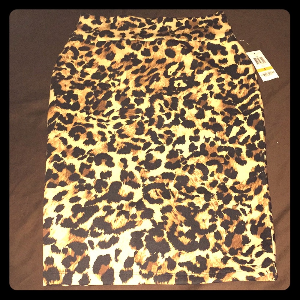 Leopard Scuba Pencil Skirt, Small Thalia Sodi
